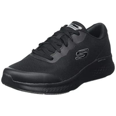 Afbeelding van Skechers 232591 BBK Sneakers voor heren, Zwarte Mesh Duraleather Trim, 39 EU
