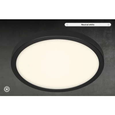 Afbeelding van Briloner Leuchten Led plafondlamp, 24,5 watt, 2.400 lumen, 4.000 Kelvin, zwart wit