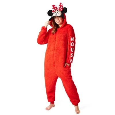 Afbeelding van Disney Stitch fleece onesie voor volwassenen en tieners. Behaaglijke loungekleding met capuchon, pluizige nachtkleding, geschenken haar, L