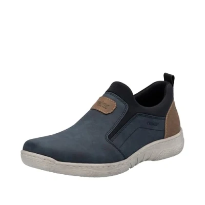 Afbeelding van Rieker heren 03555 slippers, blauw, 40 EU