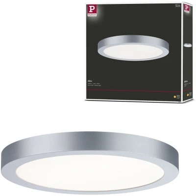 Afbeelding van Paulmann 70983 LED paneel Abia vierkant incl. 1x22 watt plafondlamp chroom mat lichtpaneel kunststof plafondlicht 2700 K
