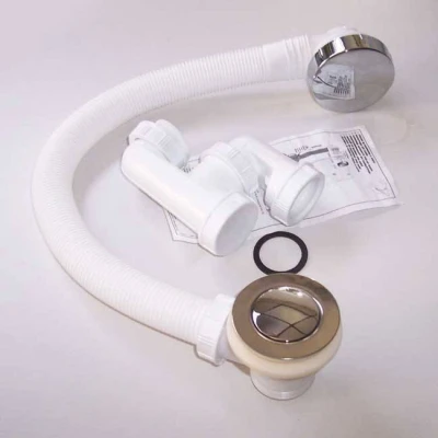 Afbeelding van Badafvoer Standaard Allibert Wit PVC Chroom