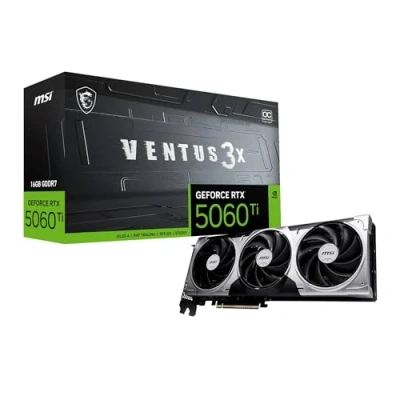 Afbeelding van MSI NVIDIA GeForce RTX 5060 Ti 16G VENTUS 3x OC 16GB GDDR7 PCIe 5.0 1x HDMI 2.1b DisplayPort 2.1a