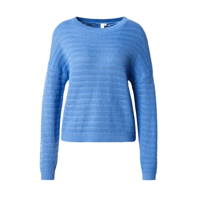 Afbeelding van QS MIT Strukturmuster Trui, Dames, Maat: Medium, Blau