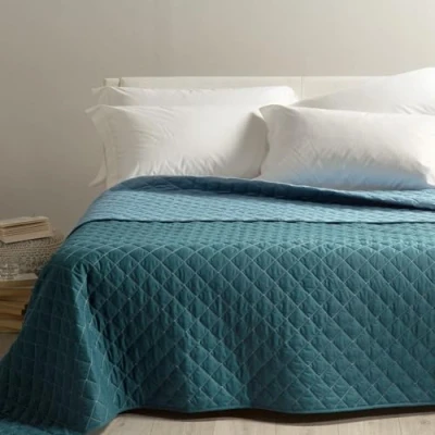 Afbeelding van Caleffi Sprei, gewatteerd, effen, voor Frans bed, moka