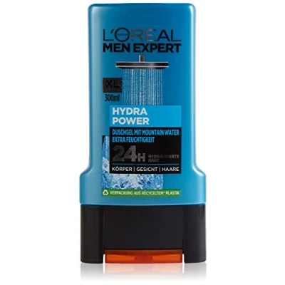 Afbeelding van L&#039;Oréal Men Expert Hydra Power Mountain Water Douchegel, voor Gezicht, Lichaam en Haar, 300 ml