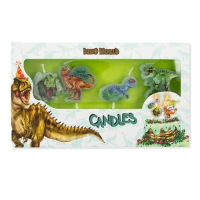 Afbeelding van Dino World kaarsen verjaardagstaart