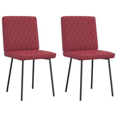 Afbeelding van vidaXL Eetkamerstoelen 2 st kunstleer wijnrood