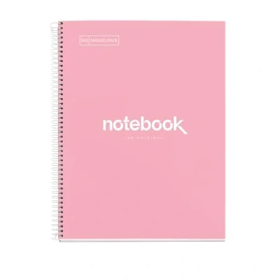Afbeelding van Miquelrius Notebook Emotions notitieboek, 1 gekleurde strepen, A4, 80 geruit, 5 mm, papier 90 g, 4 gaten, hard karton, lichtroze