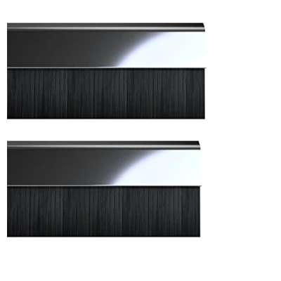 Afbeelding van STORMGUARD 02AM0010838CH BDS Cover Clip onderkant van de deurborstel tochtafdichting, chroom, 838 mm, set 2 stuks