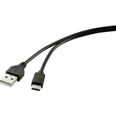 Afbeelding van Renkforce Raspberry Pi netsnoer [1x USB 2.0 type A stekker 1x C? stekker] 1.00m zwart met aan/uit schakelaar