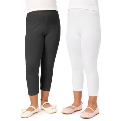 Afbeelding van Merry Style Meisjes 2Pack Leggings Sport Vrijetijdsbroek ¾ Lang Viscose Sporbroek Yogabroek Zwart / Wit(2Pack) 146 MS MS10 131 LE 2P