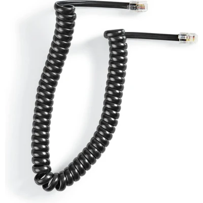 Afbeelding van RJ10 Telefoonkabel 4P4C Gekruld 2 meter Zwart