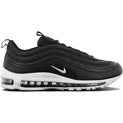 Afbeelding van Nike Sportswear AIR MAX 97 Sneakers laag, Heren, Maat: 44, Black/white Imitatieleer/ textiel