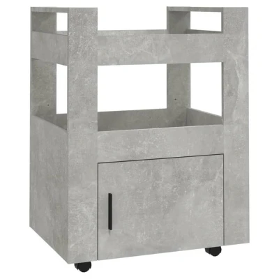 Afbeelding van vidaXL Keukentrolley 60x45x80 cm bewerkt hout betongrijs