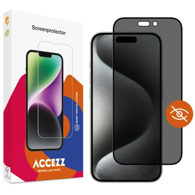Afbeelding van Screenprotector Apple iPhone 15 Pro Max: Accezz Gehard glas Privacy