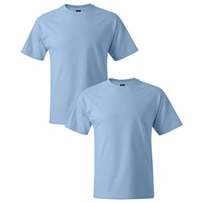 Afbeelding van Hanes Men&#039;s 2 Pack Short Sleeve Beefy T, Light Blue, Large