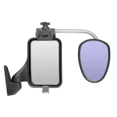 Afbeelding van Repusel Caravanspiegel Luxmax vlak anti verblindings glas, korte RVS arm Per paar