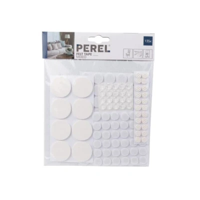 Afbeelding van Vilt 135 stuks (Diverse vormen en maten, Zelfklevend, Wit)