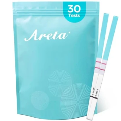 Afbeelding van Areta 30 Ovulatieteststrips: Urine LH Tests, Gevoelige Strips 25 mIU/mL, Nauwkeurige en Betrouwbare Resultaten Eenvoudig Gebruik