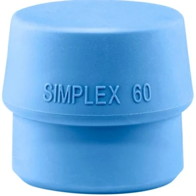 Afbeelding van Halder Kunststofhamerkop hoofd d. 60 mm TPE soft blauw zacht blauw, 1 stuk 3201.060