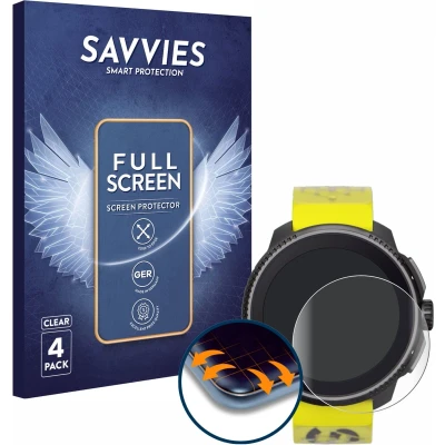 Afbeelding van Savvies Screenprotector voor Suunto Race Folie Beschermfolie transparant volledig dekking (4 Stuks)
