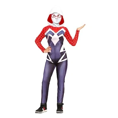 Afbeelding van Guirca Spiderman Kostuum Mysterieuze Spinnenheld Kind Blauw 3 4 jaar Halloween Verkleedkleding