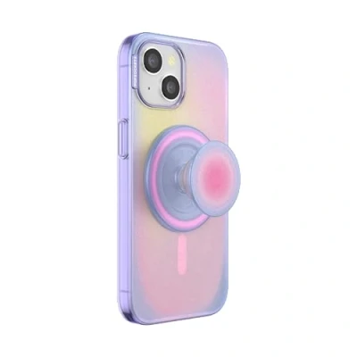 Afbeelding van PopSockets: PopCase PlantCore voor MagSafe Plantaardige Hoesje iPhone 15 met een compatibele PopGrip Telefoonstandaard en Grip Verwisselbare Top Aura