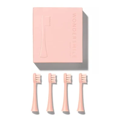 Afbeelding van Wondersmile Reserveborstels, sonische tandenborstel (hard, Atomic Rose, set van 4) borstelkoppen voor