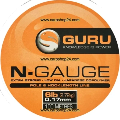 Afbeelding van Guru N Gauge Pole &amp; Hooklenght Line 100m Maat : 0.17mm
