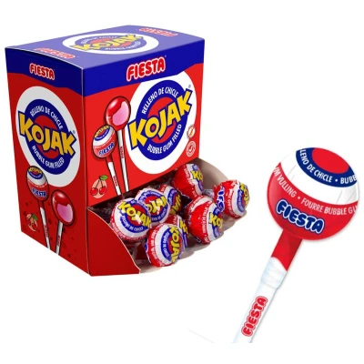 Afbeelding van Kojak Bubbleknots Cherry Lolly 100 stuks