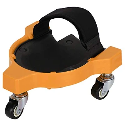 Afbeelding van Rollend Kniekussen, kniekussen voor de tuin, multifunctioneel van schuimrubber met verstelbare riem, comfortabele kniebeschermers houtbewerking (geel)
