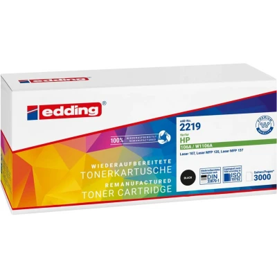 Afbeelding van Edding Toner vervangt HP 106A, W1106A Compatibel Zwart 3000 bladzijden EDD 2219 18