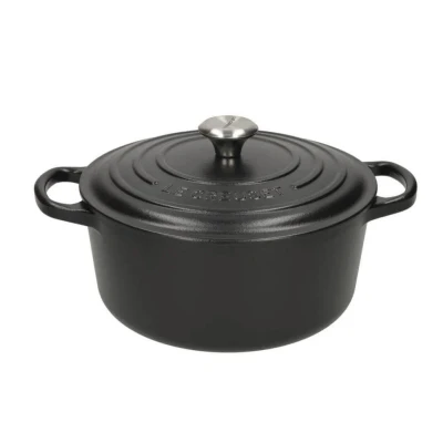 Afbeelding van Braadpan Le Creuset Signature Mat Zwart 22 cm