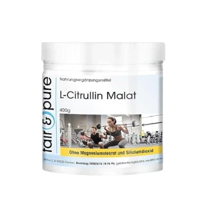 Afbeelding van Fair &amp; Pure® L citrulline malaat 400g poeder zuivere stof zonder additieven 100% vegan voorraad verpakking