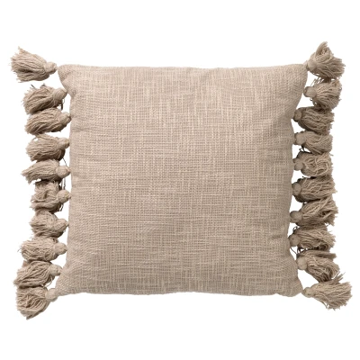 Afbeelding van Dutch Decor RUBY Sierkussen 45x45 cm 100% katoen met flosjes Pumice Stone beige