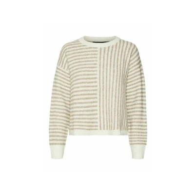 Afbeelding van Vero Moda Vmuranus Oneck Trui, Dames, Maat: Medium, Birch