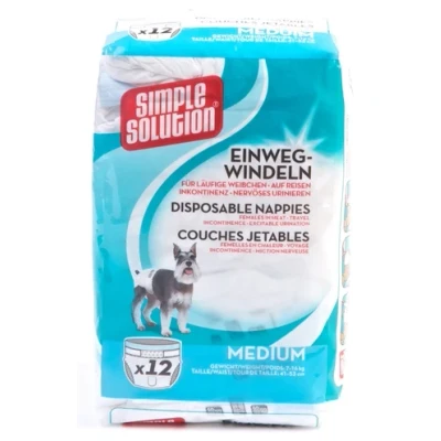 Afbeelding van Simple Solution Wegwerp Honden Luier MEDIUM 41 53 CM 7 16 KG (12 stuks) (102754)