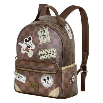 Afbeelding van Disney Mickey Mouse Journey Heady Rugzak, bruin, 24,5 x 29 cm, inhoud 8 l, Bruine Mouse, Eén maat, Rugzak