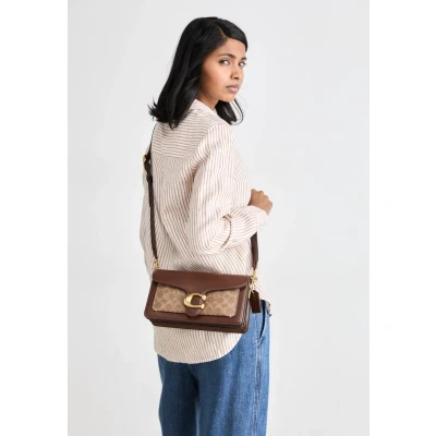 Afbeelding van Coach Signature Tabby Shoulder BAG Refresh Handtas, Dames, Maat: One Size, Tan brown