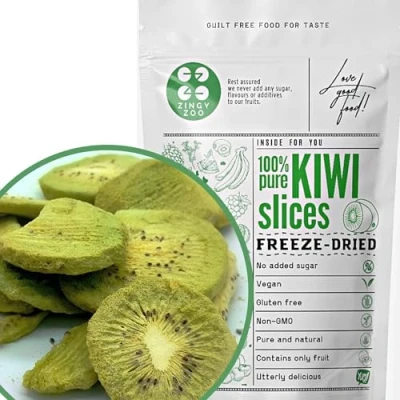 Afbeelding van Gevriesdroogde Kiwi Snacks Natural Freeze Dried Fruit Similiar to Drakenvruch Gedehydrateerd Gedroogde Pitaya Slices Gefriergetrocknet für Smoothie, Backen oder Kuchen ZingyZoo