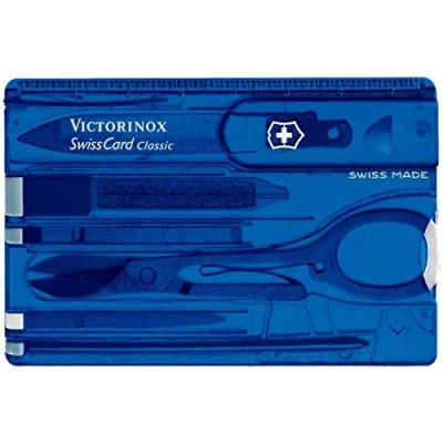 Afbeelding van SwissCard 10 Functies Transparant Blauw Victorinox