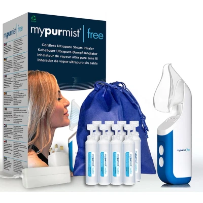 Afbeelding van Mypurmist Free Vernevelaar Inhalator, Stoominhalator, Verdamper &amp; Bevochtiger voor Sinus en Neus Droogheid, Verstopping Ongemak
