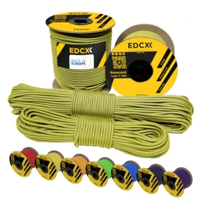Afbeelding van EdcX 3 mm Nylon Paracord 425 Type II, 100% touw, Strengen touw in vele kleuren