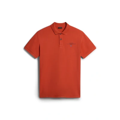 Afbeelding van Napapijri Elbas Poloshirt, Heren, Maat: Medium, Orange burnt