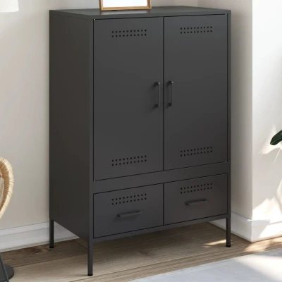 Afbeelding van vidaXL Hoge kast 68x39x101,5 cm koudgewalst staal zwart