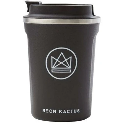 Afbeelding van Neon Kactus Reisbeker 380 ml Rock Star Roestvast Staal Zwart