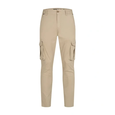 Afbeelding van Indicode Jeans Ramen Cargobroek, Heren, Maat: Small, Cornstalk