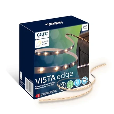 Afbeelding van Calex Vibey LED Strip 2 meter Voor Binnen Met App Warm wit licht Inclusief Afstandsbediening