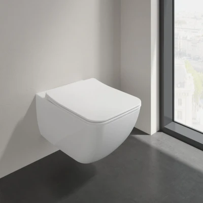 Afbeelding van Villeroy en boch venticello wandcloset diepspoel directflush pk randloos keramiek 375 x 560mm bxd wit 4611r001